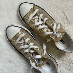Converse Gold and White Sneakers